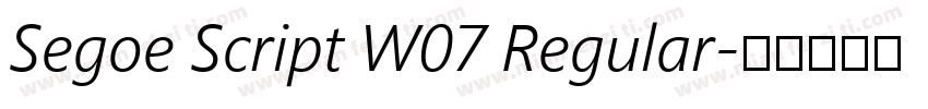 Segoe Script W07 Regular字体转换